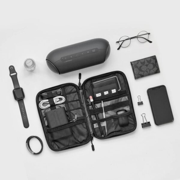 BAGSMART Electronics Organizer Travel Case, Small Cable Organizer Bag for Essentials, Tech Organizer as Accessories, Cord Organizer for Phone, Power Bank, SD Card, Black - Image 8