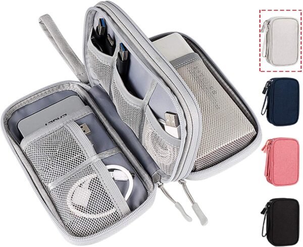 Electronic Organizer Bag, Waterproof Portable Electronic Organizer Travel Accessories Cable Bag Universal Cord Storage Case for Cable/Cord Storage, Charging Cable, Cell Phone, Power Bank
