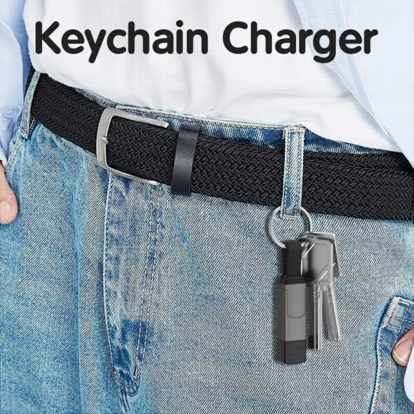CHAFON Multi Charging Cable Short,Travel Portable Magnetic Keyring 5 in 1 USB Charger Data Cord,PD 60W USB A/C to Type C/Lighting/Micro Connectors for iPhone iPad MacBook Samsung, 6.3in - Image 5